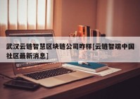 武汉云链智慧区块链公司咋样[云链智端中国社区最新消息]