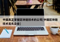 中国真正掌握区块链技术的公司[中国区块链技术龙头企业]